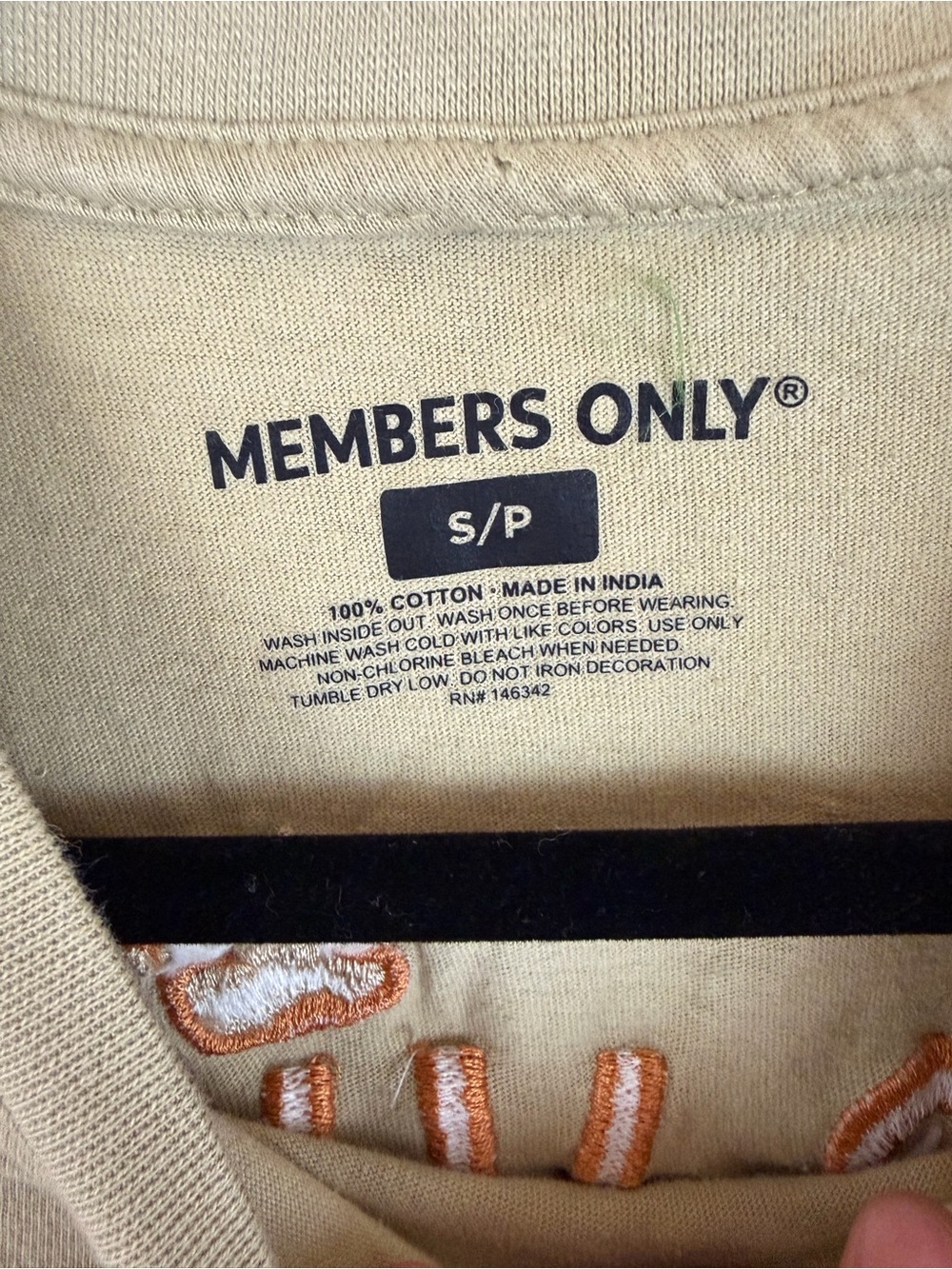 Members Only Bad Vibes Teddy Bear Graphic T-Shirt S/P Tan - Picture 7 of 9